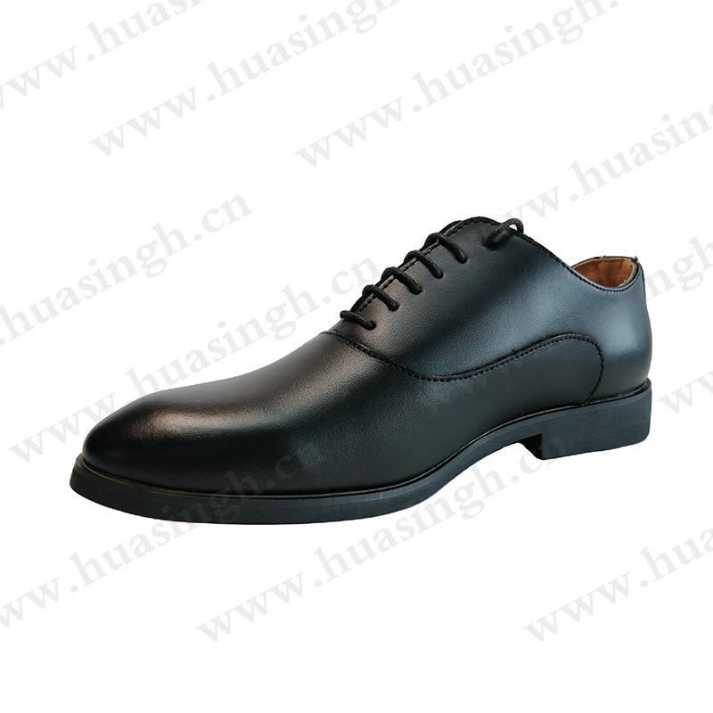 ZH, formal social men matte leather black dress shoes hotel waiter lace-up sharp toe uniform shoes HSA120