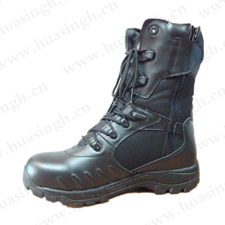 LXG, Russian market popular quality black leather tactical boots combat training boots for sale HSM016