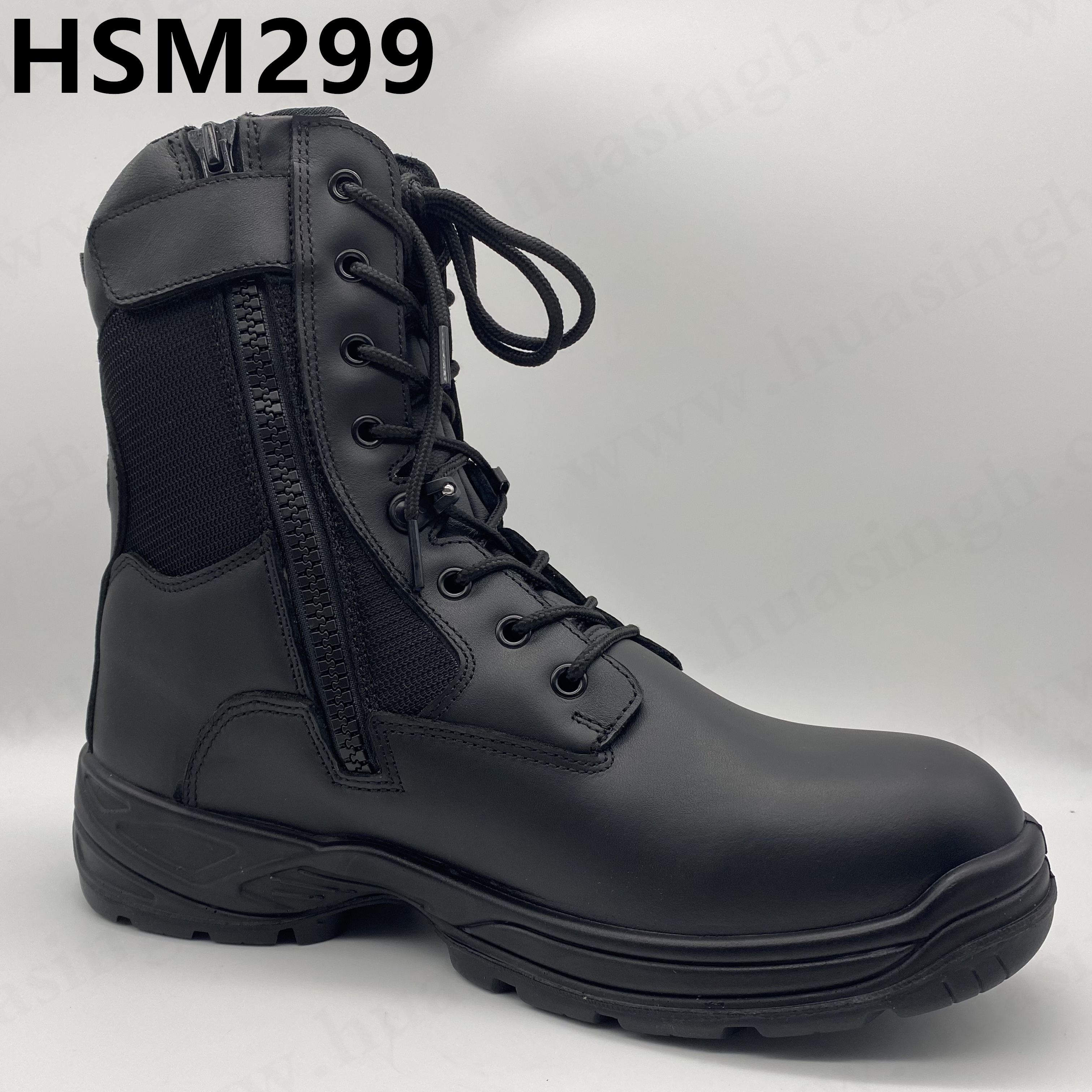 YWQ,anti-shock PU+rubber sole popular in Saudi Arabia market 6 inch outdoor training tactical boots with side zipper HSM299