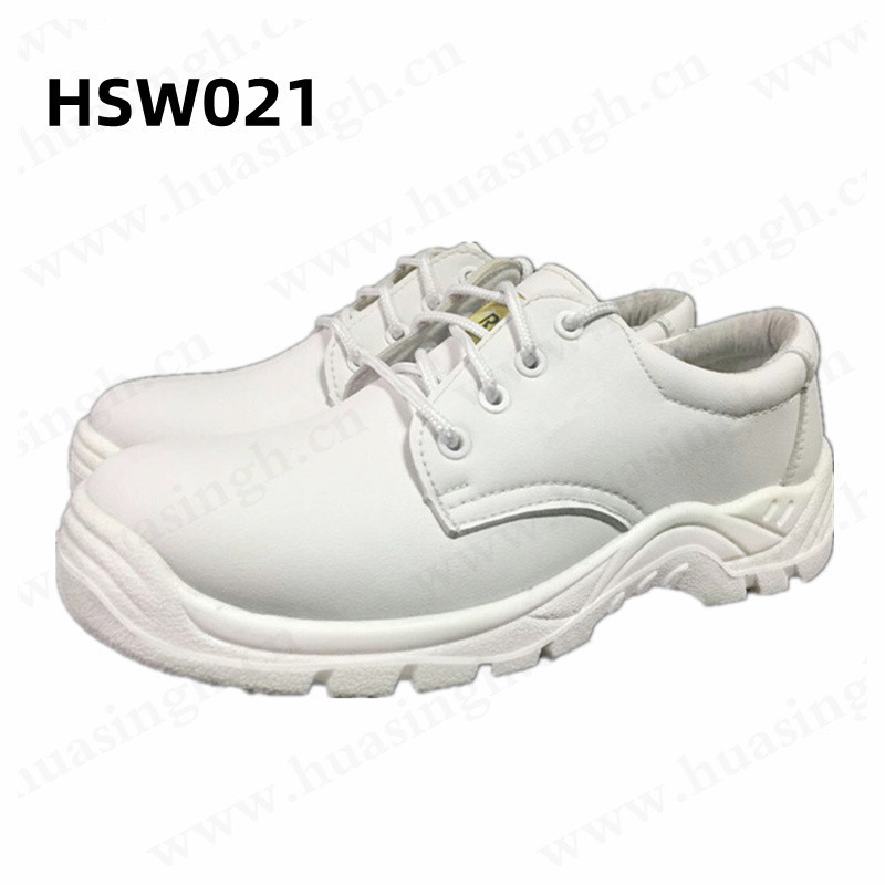 YWQ,low-cut leather lining anti-static white safety shoes cleanroom anti-stain skidproof lace-up work boots HSW021