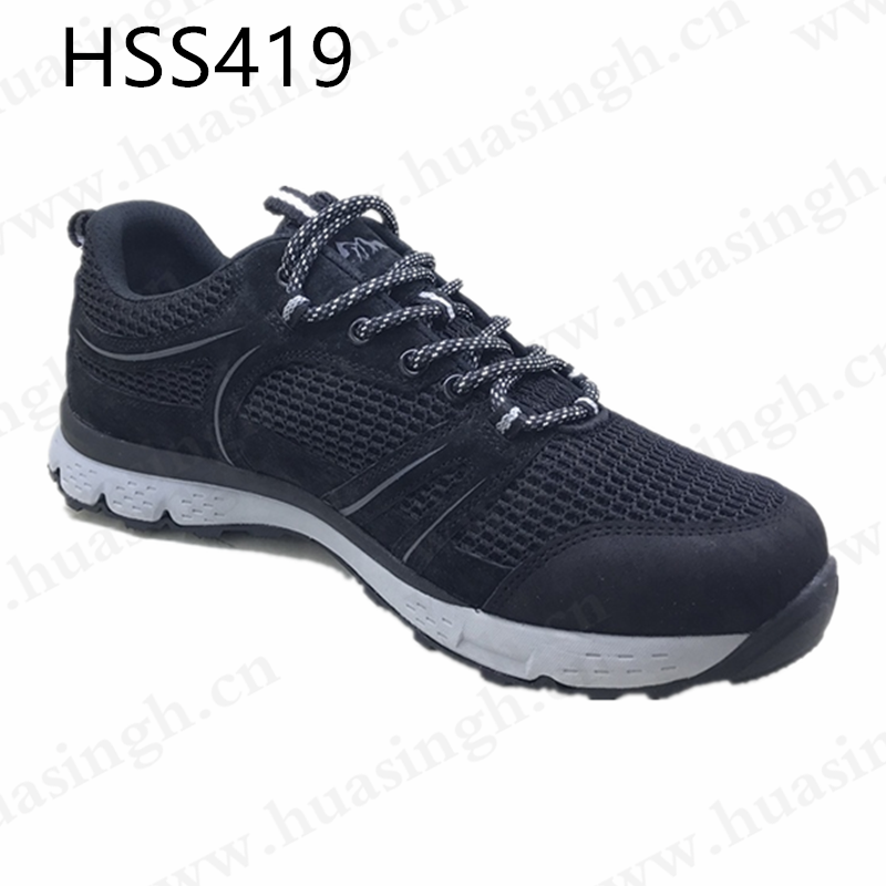 ZH,strong shockproof EVA+rubber sole outdoor hiking shoes lace-up style summer training black sport shoes for sale HSS419