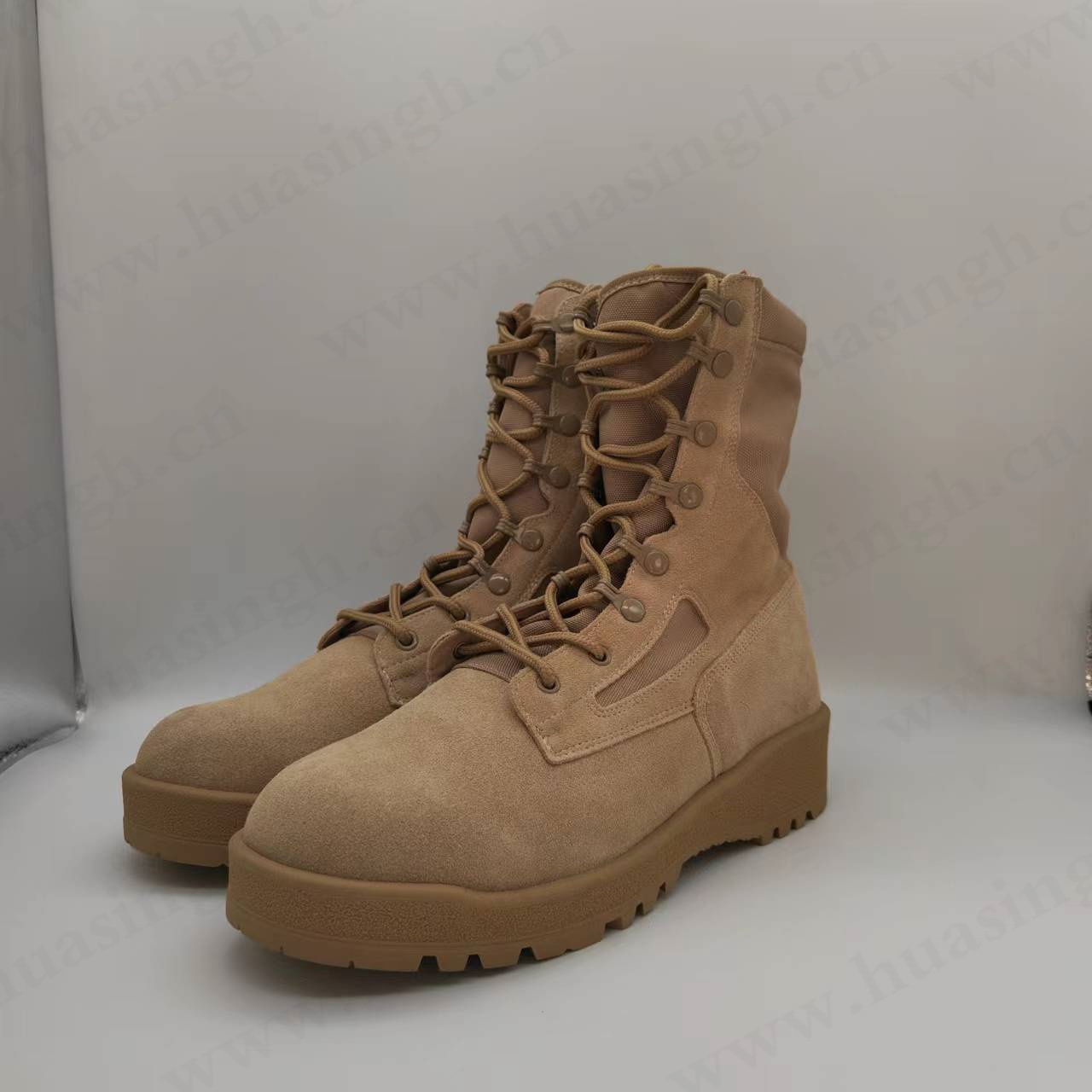 XC,8 inch outdoor training tactical desert boots waterproof strong grip marching combat boots for Chile HSM056