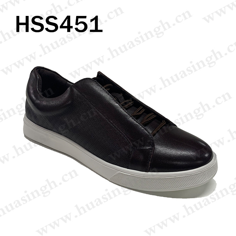 ZH,brown color natural cow leather upper fashion sport shoes abrasion resistant rubber outsole anti-slip jogger shoes HSS451