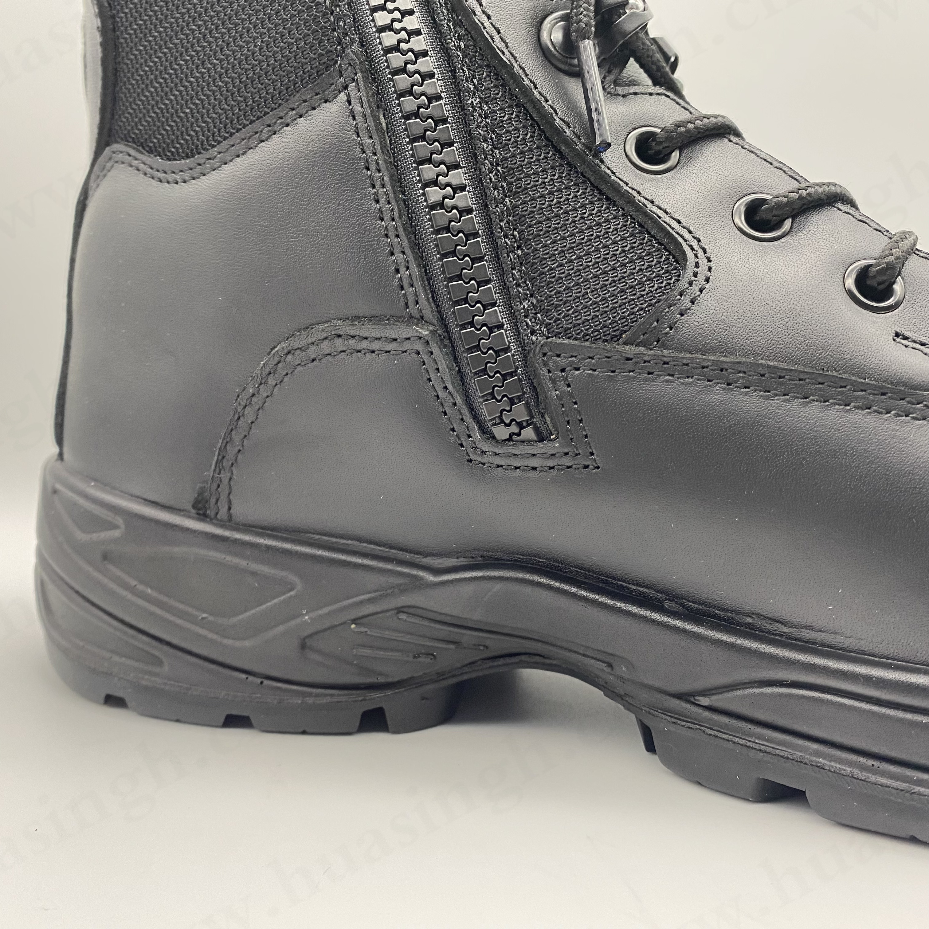 YWQ,anti-shock PU+rubber sole popular in Saudi Arabia market 6 inch outdoor training tactical boots with side zipper HSM299