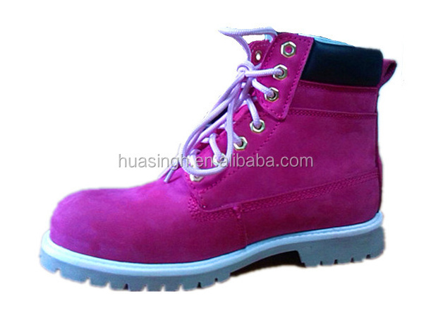 LXG,popular steel shank welt rubber sole pink women safety boots