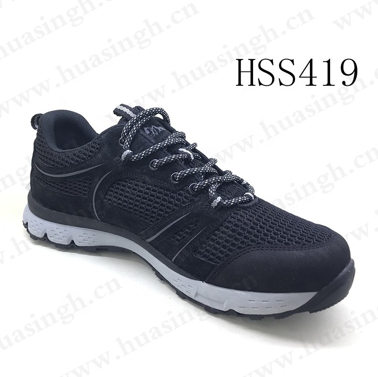 ZH,breathable mesh fabric upper strong grip outdoor hiking shoes cheap price acid&alkali resistant sport training shoes HSS419