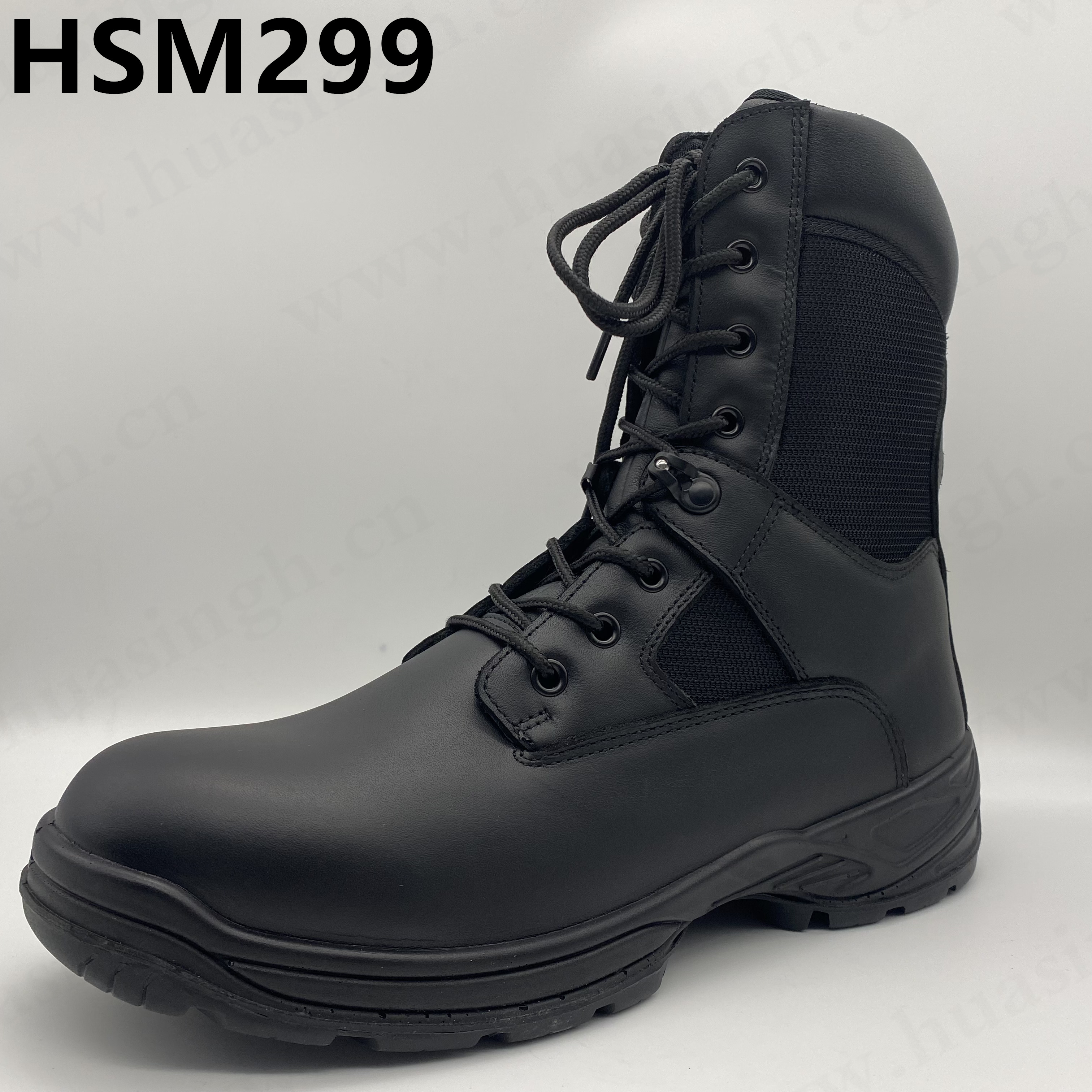 YWQ,anti-shock PU+rubber sole popular in Saudi Arabia market 6 inch outdoor training tactical boots with side zipper HSM299