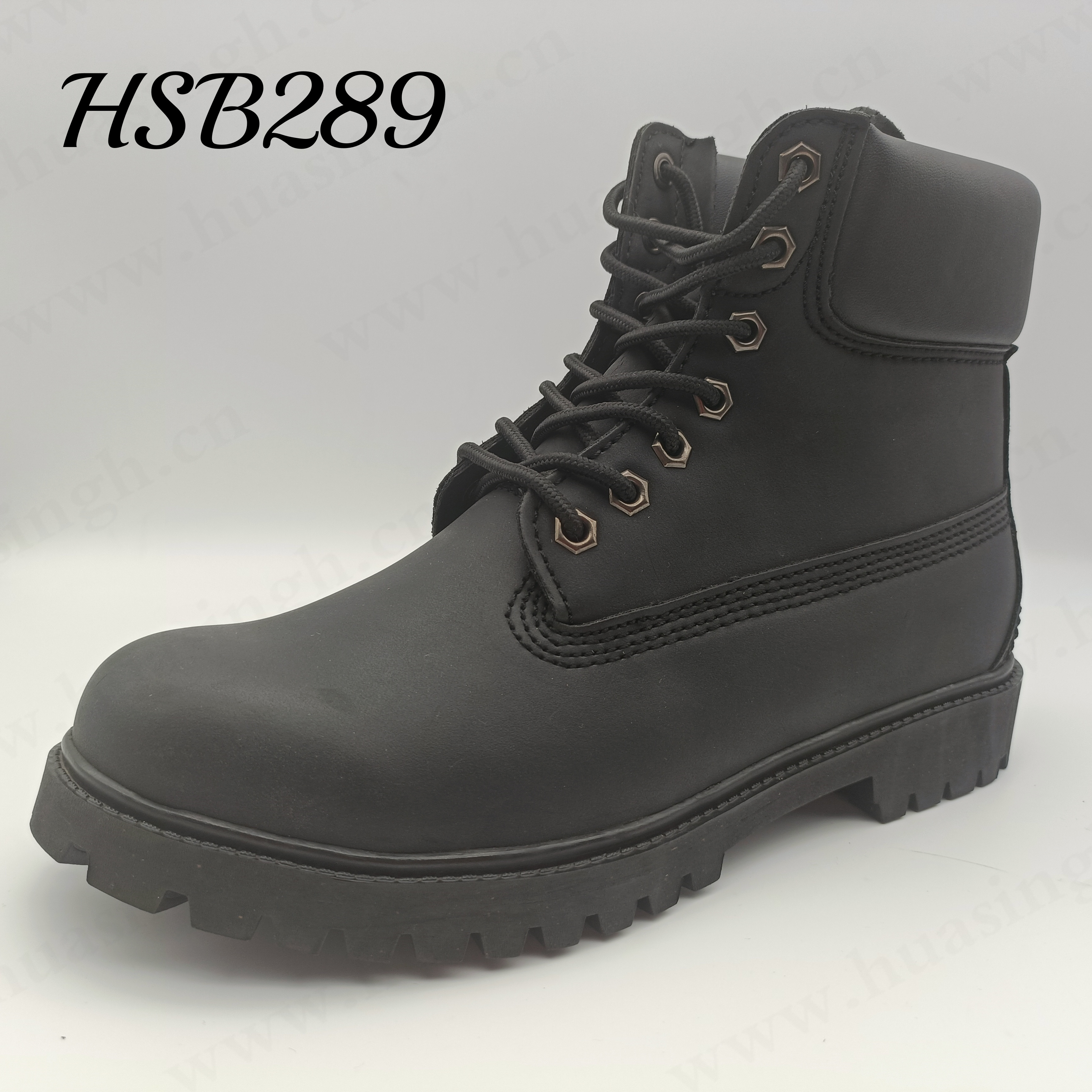 WYX,anti-smash dark grey nubuck leather construction safety boots steel plate insert Goodyear rubber outsole work boots HSB289