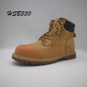 YWQ,good quality nubuck leather anti-impact work safety shoes hard Goodyear technology rubber outsole safety boots HSB330