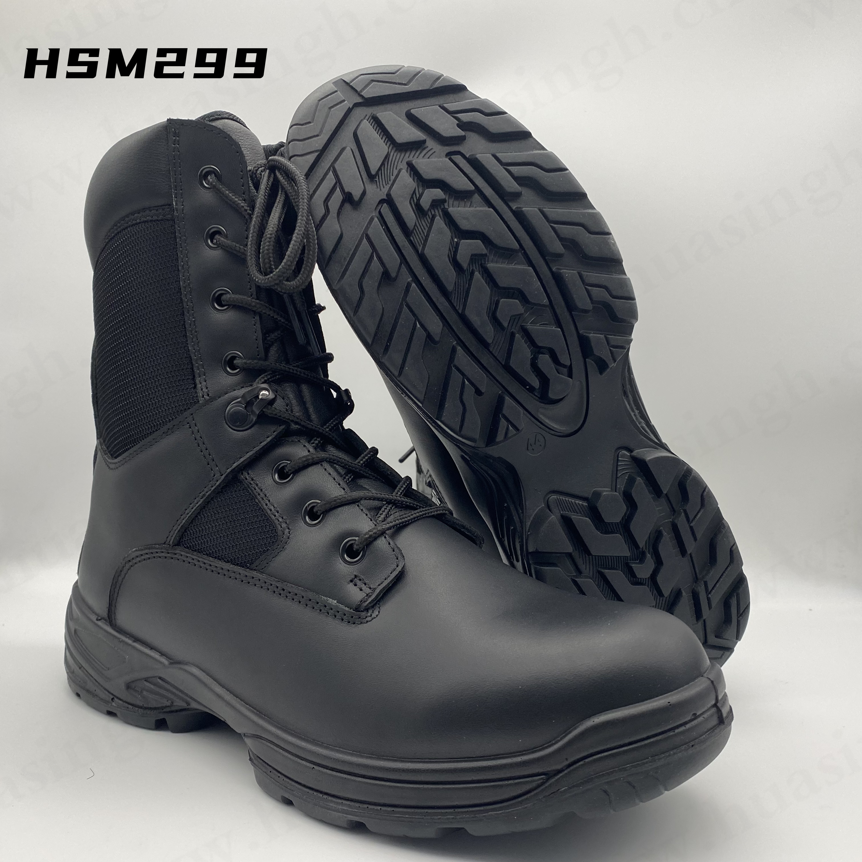 YWQ,anti-shock PU+rubber sole popular in Saudi Arabia market 6 inch outdoor training tactical boots with side zipper HSM299