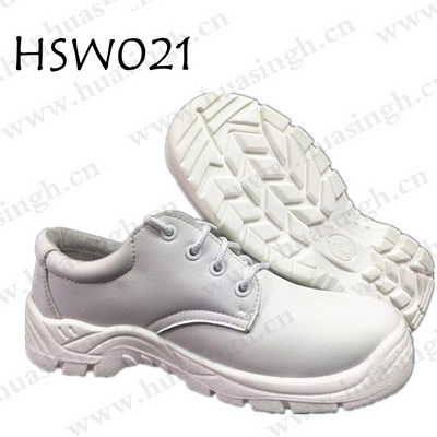 YWQ,low-cut leather lining anti-static white safety shoes cleanroom anti-stain skidproof lace-up work boots HSW021