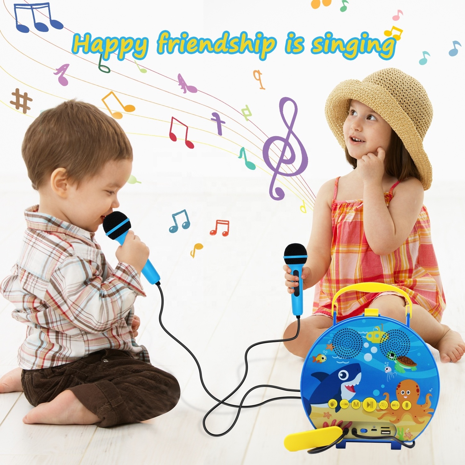 Mini Child's Players Cassette Portable kid music Boy Girls Toys Karaoke Set Mic Cd Machine Microphone Kids Karaoke toddler