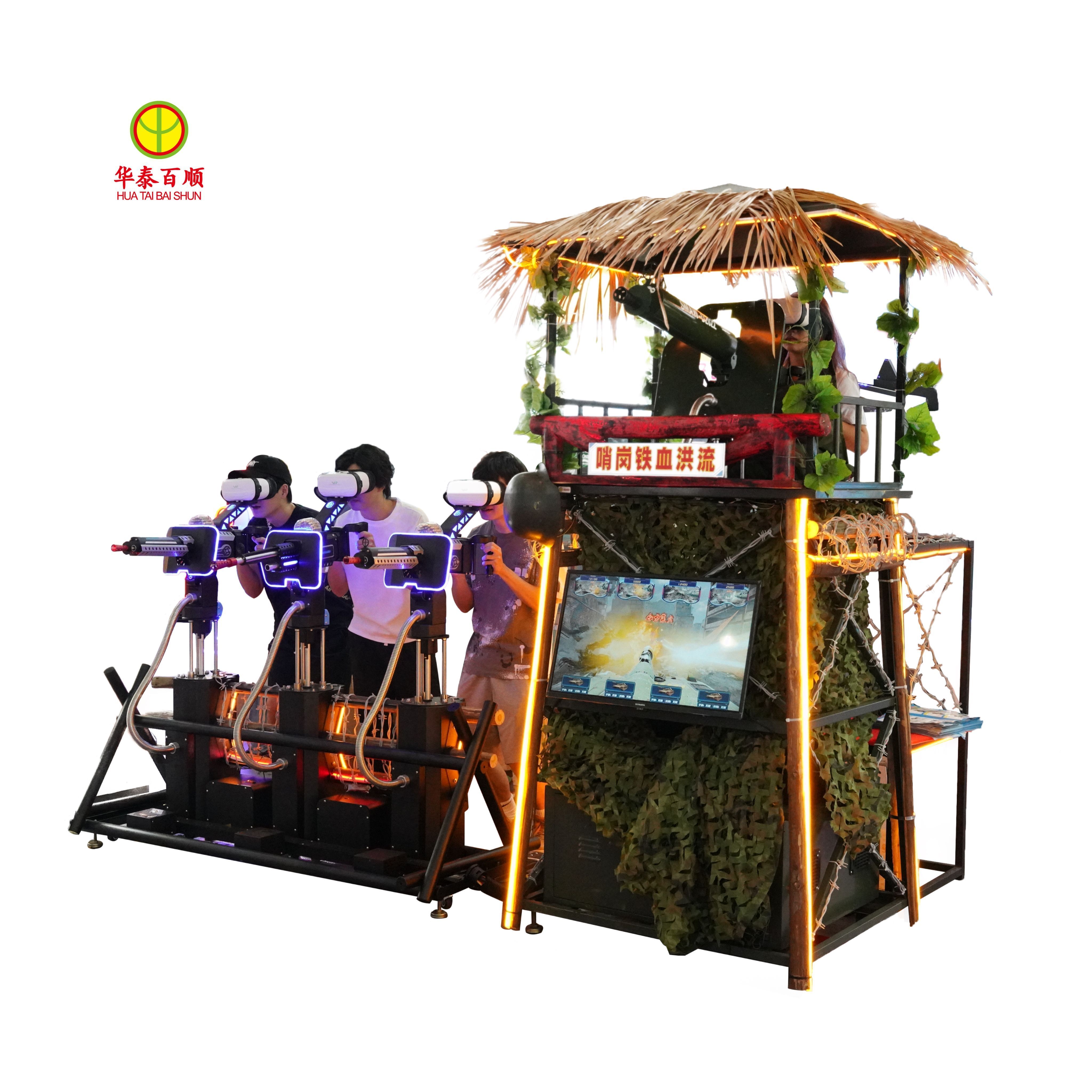 Coin Operated Game VR Simulator Video games Guard post Interactive VR Play System Virtual Reality 9D Shooting Game Machine