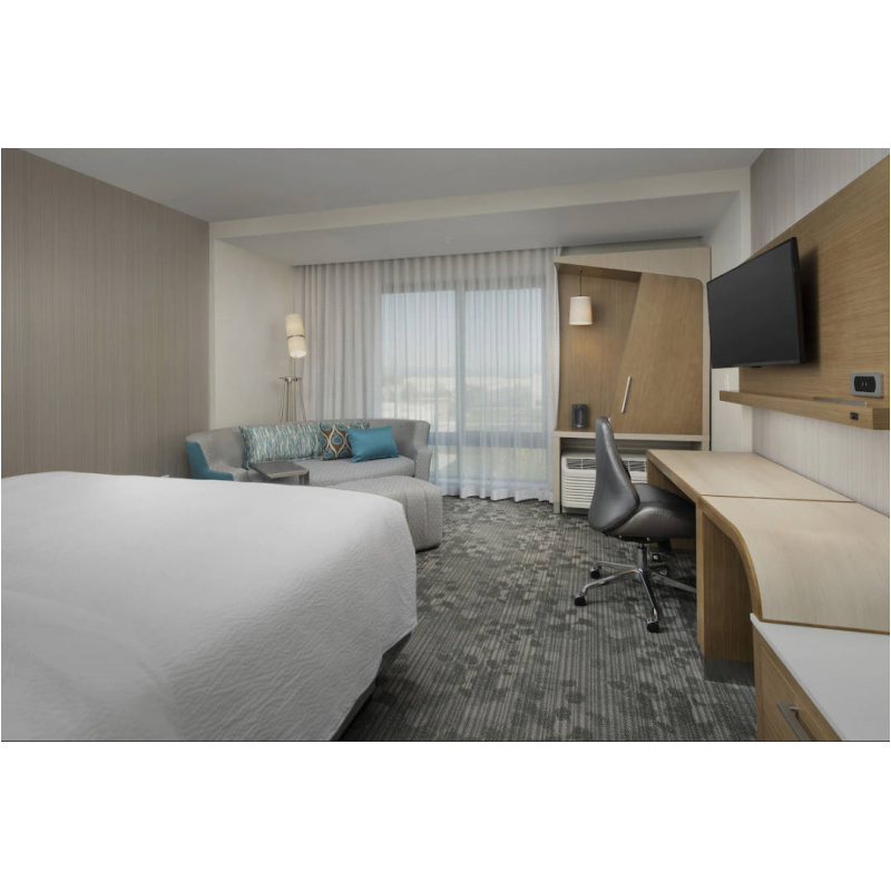 Hotel Furniture Room Boutique Courtyard By Marriott Hospitality Guestroom Furniture Sets Wooden Beds Sofa Set Casegood