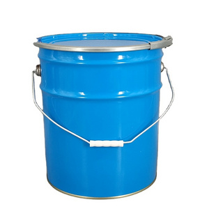 Printed 5 gallon Metal paint pail, Chemical 20 liters Metal Buckets, UN approved 20ltr steel bucket with lock ring lid