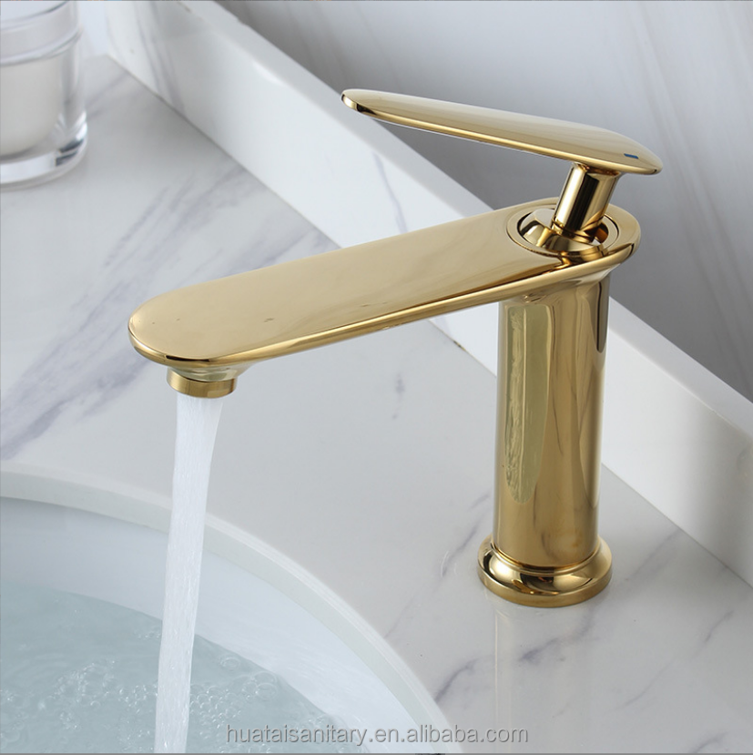 kit luxury special design bathroom swan shape deck project golden brass gold basin faucet tap mixer