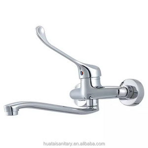 wall mounted water sink tap mixer medical Disabled Handicap elbow open long handle medical kitchen faucet