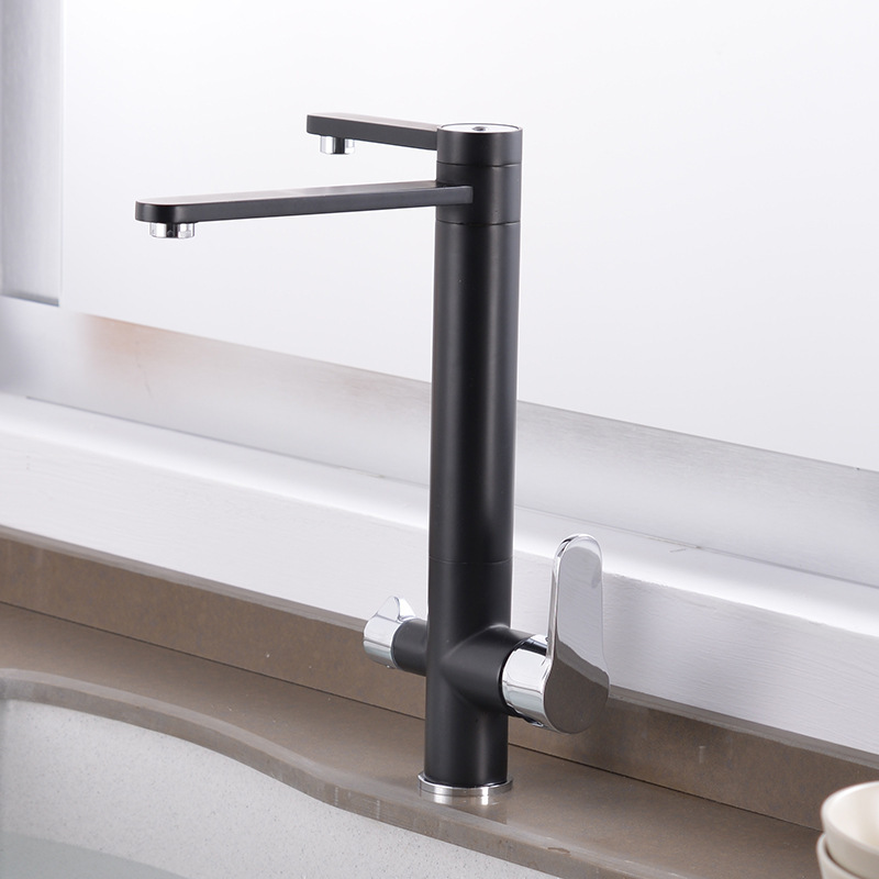 dual handle best price housing clean washable faucet purifier kitchen water filter tap three ways sink mixer