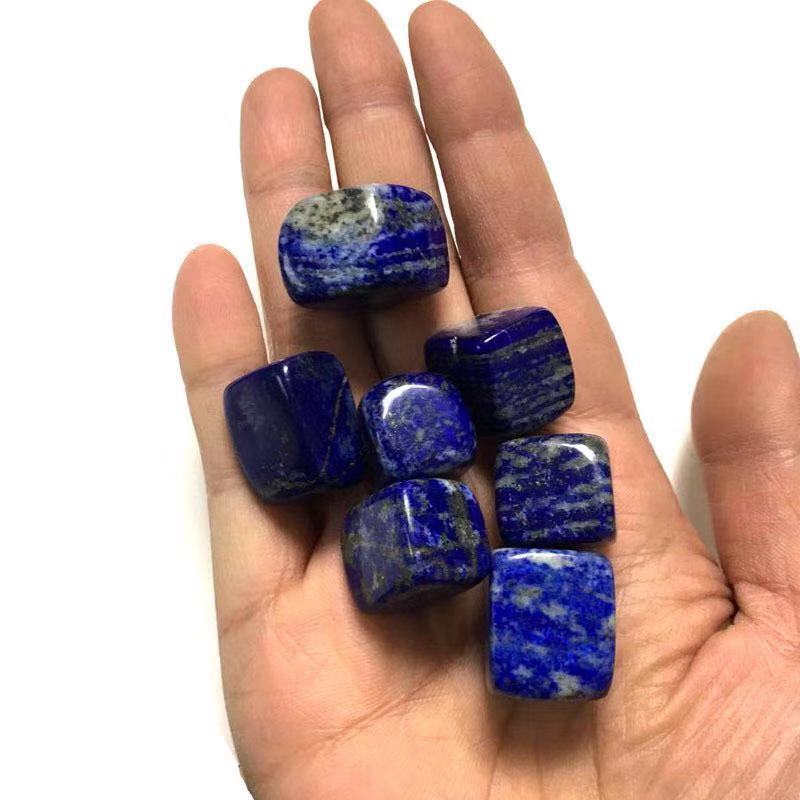 Natural Lapis Lazuli Cube Tumbled Stones Crystal Gravels Stone for Bulk Wholesale