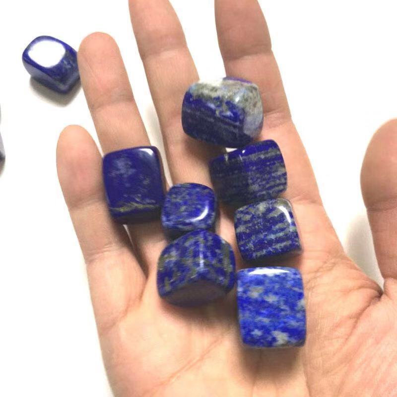 Natural Lapis Lazuli Cube Tumbled Stones Crystal Gravels Stone for Bulk Wholesale