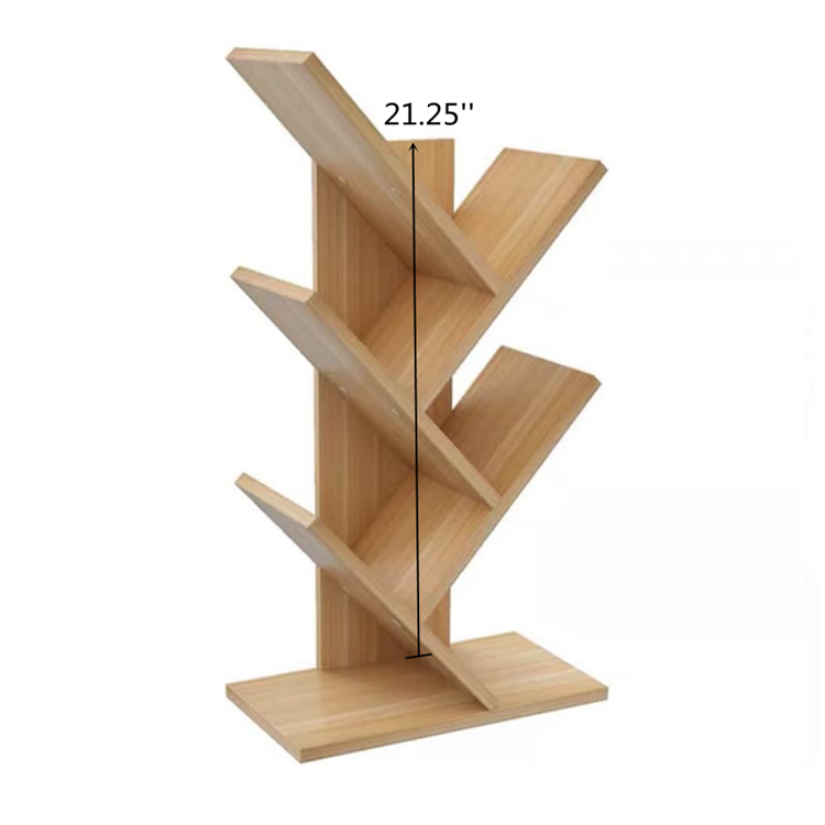 2022 new design 5 shelves tree book storage rack floor standing bookshelf for bedroom