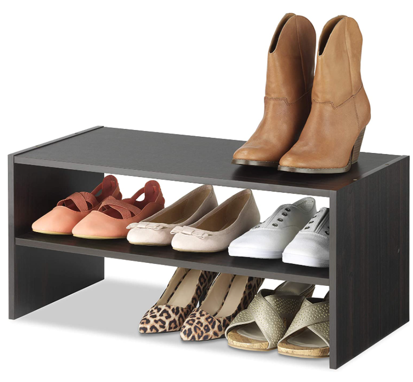 Modern simple multi-functional wooden furniture combined shoe cabinet can be stacked with double wooden shoe racks