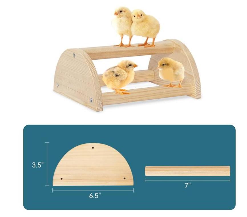 Bird Perch Strong Thicken Wooden Roosting Bar for coop and brooder Easy to Assemble Fun Toys for Chick