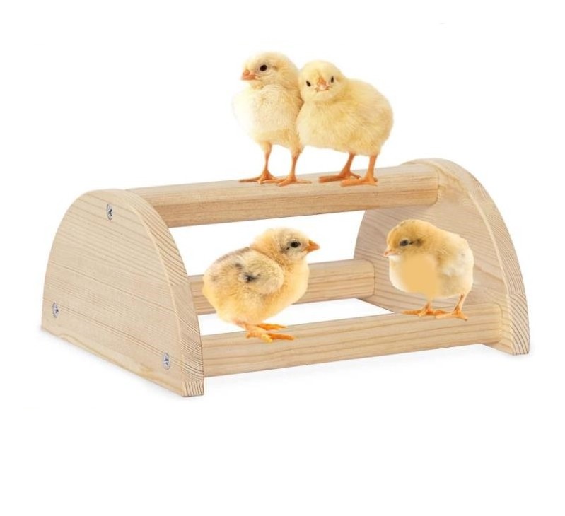 Bird Perch Strong Thicken Wooden Roosting Bar for coop and brooder Easy to Assemble Fun Toys for Chick