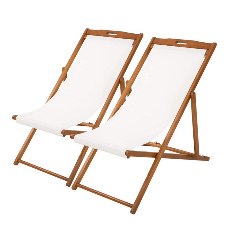 Chair Beach Beach Sling Patio Chair For Relaxing Adjustable Height Made From Eucalyptus Wood Beach Chair With