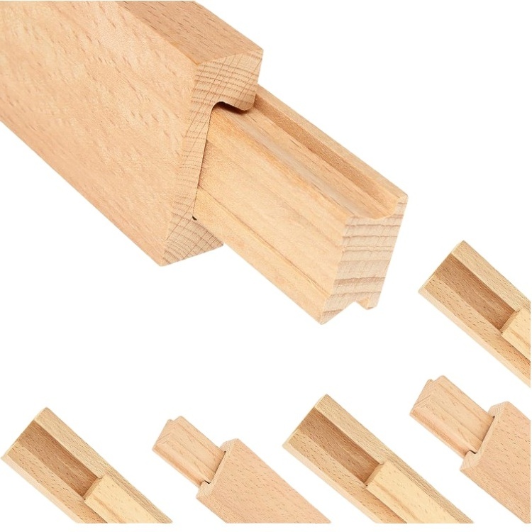 6PCS Wood Drawer Slide 16 Inches Wooden Drawer Slides Bottom Mount Center Mount Drawer