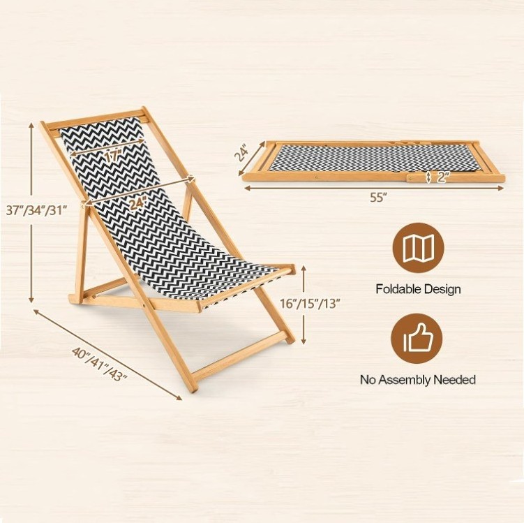 Giantex Patio Folding Camping Chair Reinforced X-Shaped Constructions Outdoor Fishing Chair Beach Chair