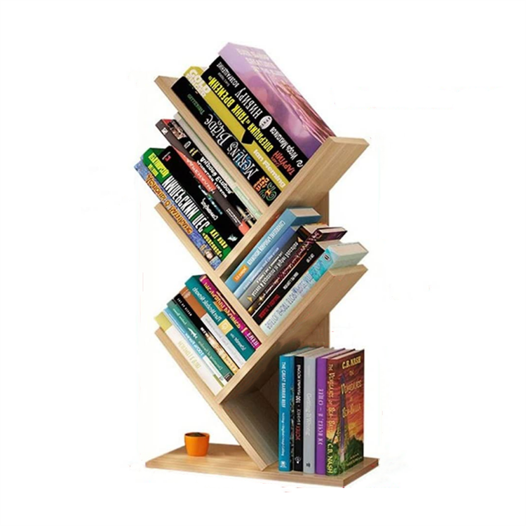 2022 new design 5 shelves tree book storage rack floor standing bookshelf for bedroom