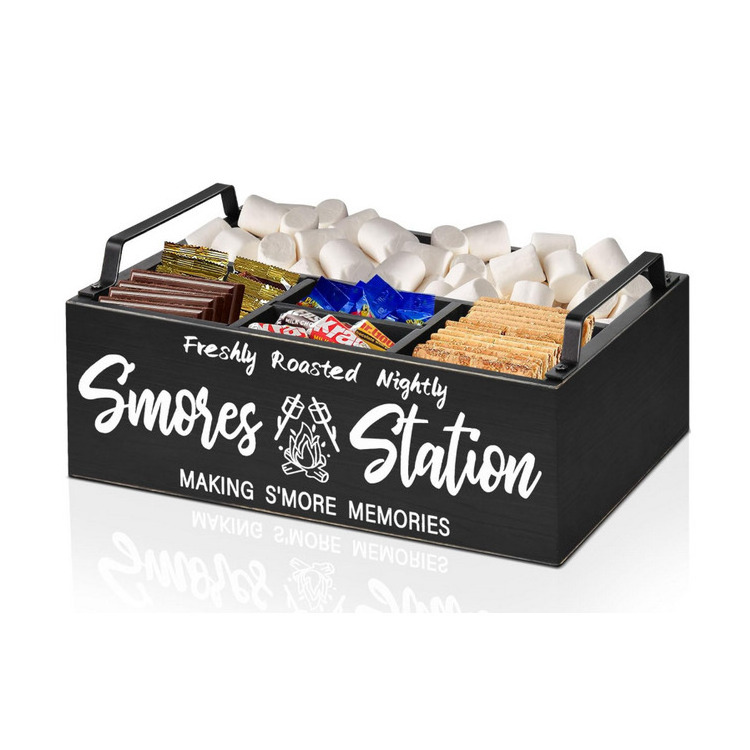 Modern Smores Caddy Smores Accessories Organizer Farmhouse S'Mores Bar Holder