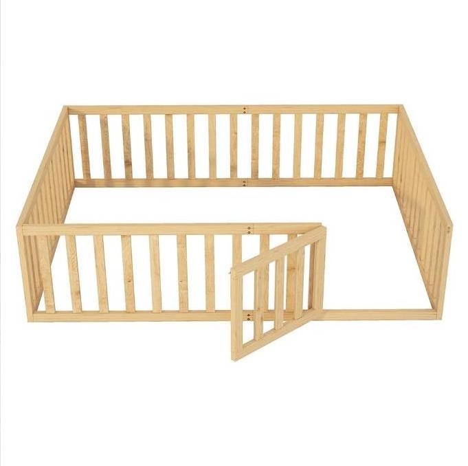 Wholesale manufacturer Kids Wooden Playpen Baby Safety Play Center Fence Wood Square Playpen For Baby With Gate