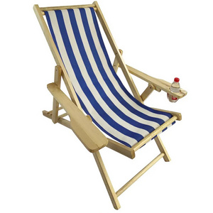 Summer Beach Folding Chaise Lounge Chair Sturdy  Stable Poplar Frame Pool Lounge Chair