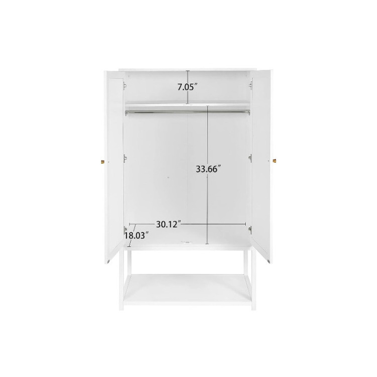 Large Storage Space Wardrobes Bedroom Closet Rattan Freestanding Wardrobe Cabinet With Storage Cubes