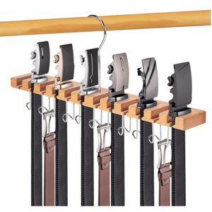 2-In-1 Wall Mount Belt Rack Ratchet Belt Organizer For Closet Accessories