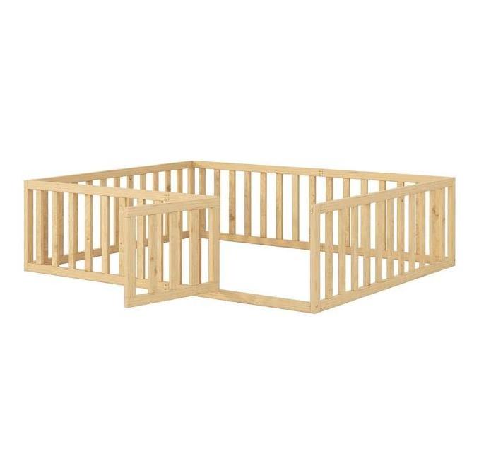 Wholesale manufacturer Kids Wooden Playpen Baby Safety Play Center Fence Wood Square Playpen For Baby With Gate