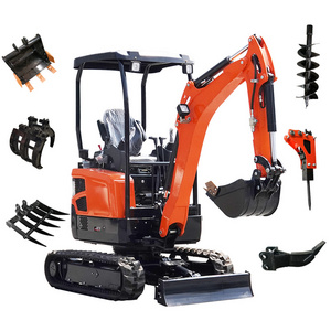 Mini Excavators With Boom Swing 1.6 Ton 1.8 Ton 2Ton Digger Cab EPA EURO 5 Standard Digger Mini Excavator Prices super discount