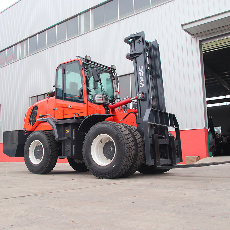 4x4 Hydraulic 4m Lifting Height Rough Terrain 6 Ton Diesel Forklift