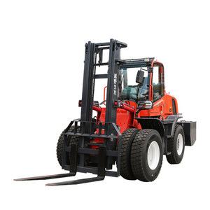 4x4 Hydraulic 4m Lifting Height Rough Terrain 6 Ton Diesel Forklift