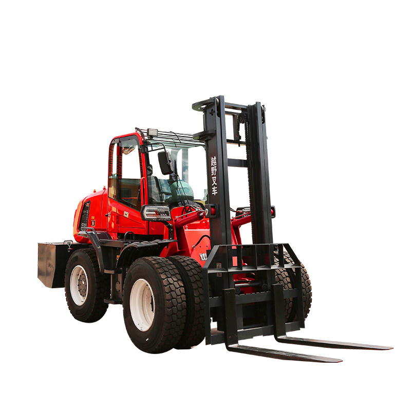 4x4 Hydraulic 4m Lifting Height Rough Terrain 6 Ton Diesel Forklift