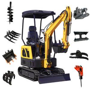 Four wheel drive tire micro grab wheel excavator 1.7ton 3t 4tons full hydraulic crawler excavator