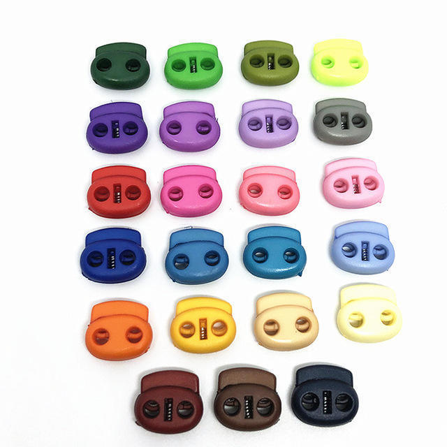 WYSE Custom Cord Locks End Spring Stop Toggle Stoppers Plastic Spring Fastener Cord Lock for Drawstring