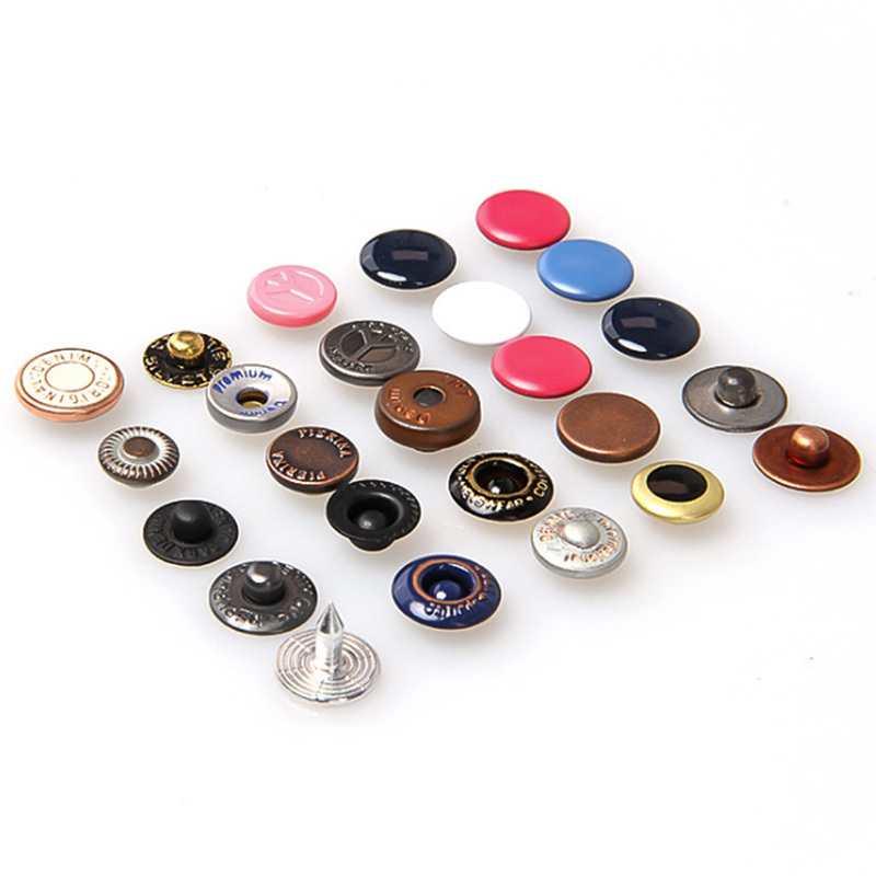 WYSE Customize jeans buttons  pin metal logo sewing free jeans buttons and rivets for Denim Jeans buttons customize