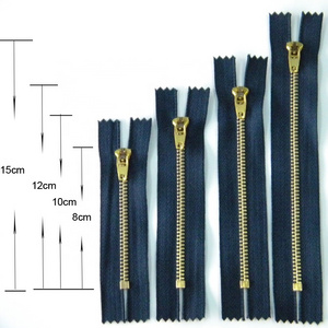 Custom Denim Zippers Tape Zipper for Jeans Clothes Other Garment Accessories #3#5 Closed End BRASS ZIP Semi-lock Sliders Metal