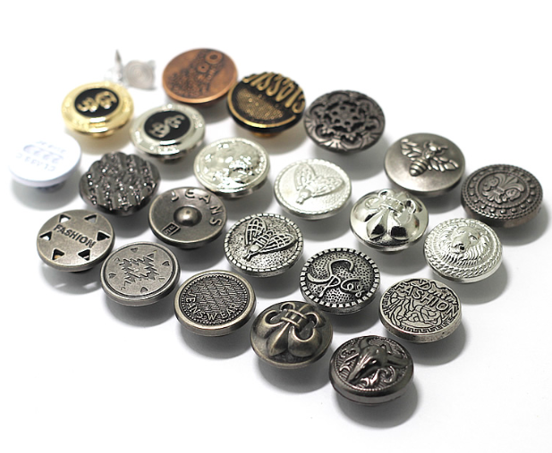 WYSE Customize jeans buttons  pin metal logo sewing free jeans buttons and rivets for Denim Jeans buttons customize