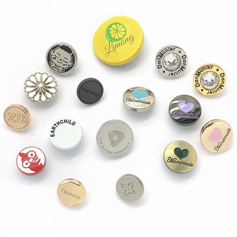 Spring Snap Fastener Buttons for Garment Accessories Sliver Custom Logo Alloy 4 Parts Buttons Various Shapes Metal Classic EXW