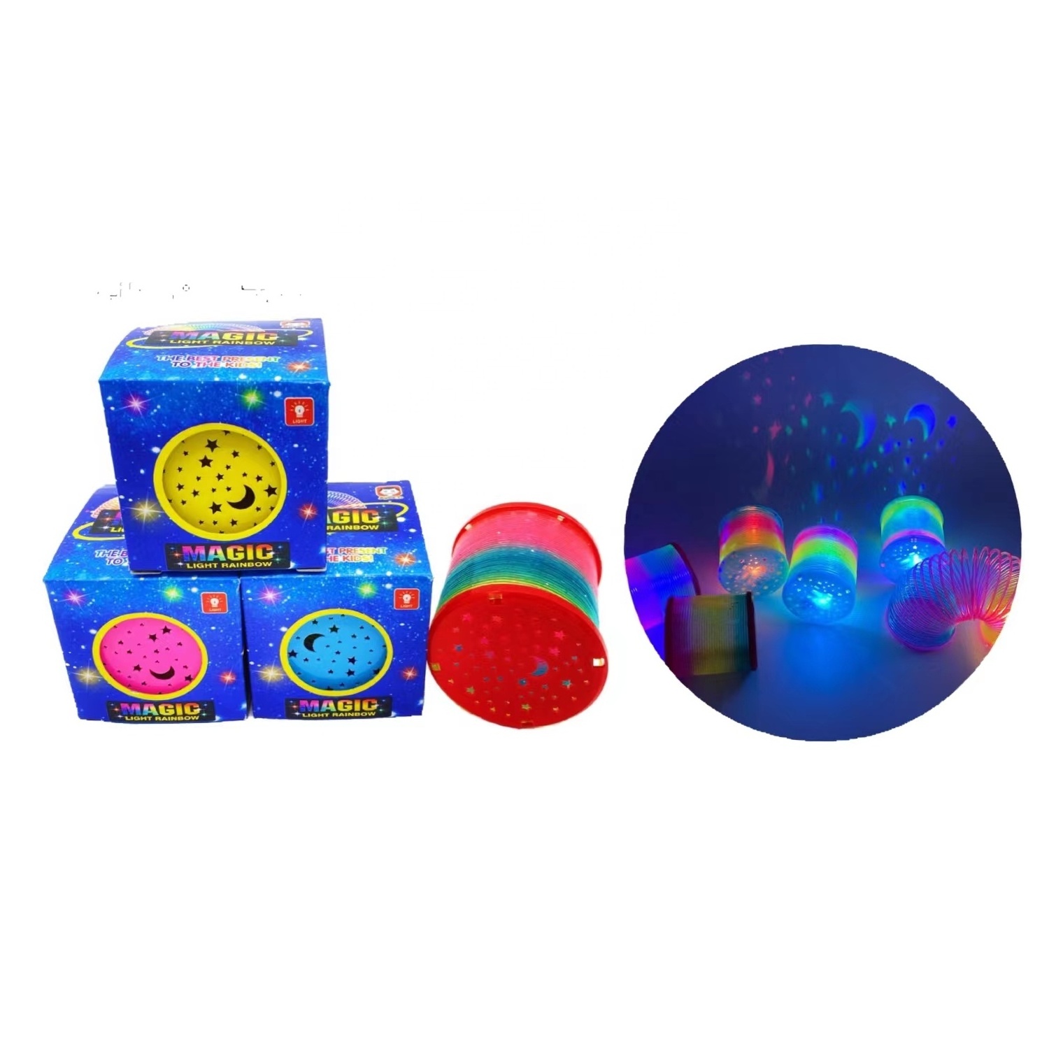 Classic World Toys Rainbow Springs Magic Ring Set Original Coil Fidget Toy Stress Kids  for Girls & Boy Rainbow toys