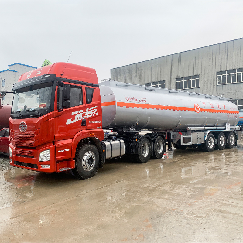 Factory direct sales of large capacity 40000L 50000 liters Diesel Oil Tank Fuel Tanker Truck Semi Trailer